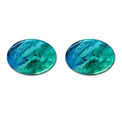 Shades Of Blue Cufflinks (oval) by trendistuff