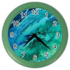 Shades Of Blue Color Wall Clocks by trendistuff