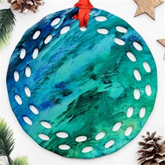 Shades Of Blue Ornament (round Filigree) 