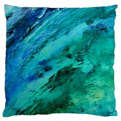 Shades Of Blue Large Cushion Cases (one Side) 