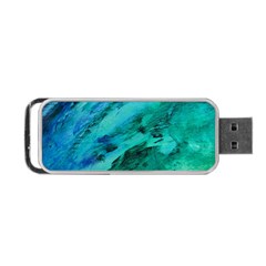 Shades Of Blue Portable Usb Flash (one Side)