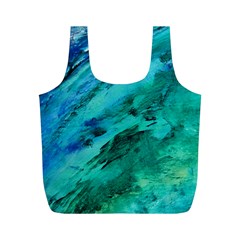 Shades Of Blue Full Print Recycle Bags (m) 