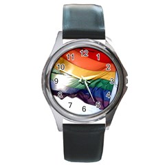 Pride Flag Round Metal Watches by trendistuff