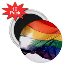 Pride Flag 2 25  Magnets (10 Pack)  by trendistuff