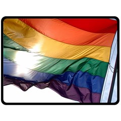 Pride Flag Fleece Blanket (large)  by trendistuff