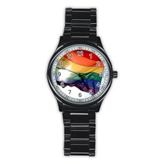 Pride Flag Stainless Steel Round Watches by trendistuff