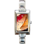 PRETTY ABSTRACT ART Rectangle Italian Charm Watches