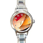 PRETTY ABSTRACT ART Round Italian Charm Watches