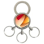 PRETTY ABSTRACT ART 3-Ring Key Chains