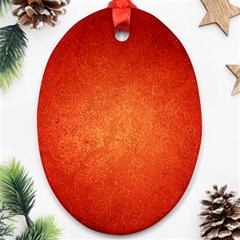 Orange Dot Art Ornament (oval) 