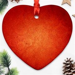 Orange Dot Art Ornament (heart)  by trendistuff