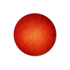 Orange Dot Art Magnet 3  (round) by trendistuff