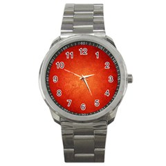 Orange Dot Art Sport Metal Watches