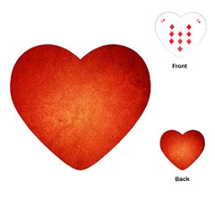 Orange Dot Art Playing Cards (heart)  by trendistuff