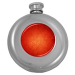 ORANGE DOT ART Round Hip Flask (5 oz) Front