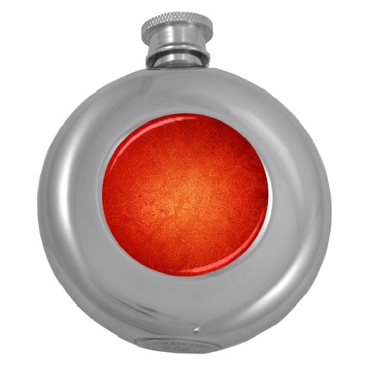 ORANGE DOT ART Round Hip Flask (5 oz)