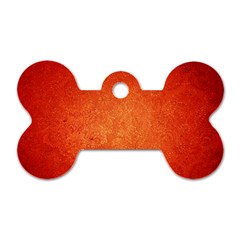 Orange Dot Art Dog Tag Bone (one Side) by trendistuff