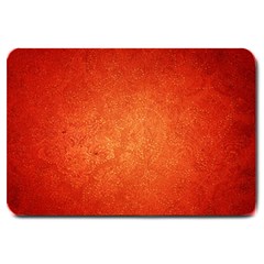 Orange Dot Art Large Doormat  by trendistuff