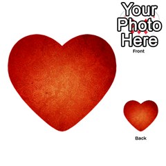 Orange Dot Art Multi-purpose Cards (heart)  by trendistuff