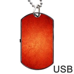 Orange Dot Art Dog Tag Usb Flash (one Side) by trendistuff