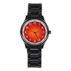 Orange Dot Art Stainless Steel Round Watches by trendistuff