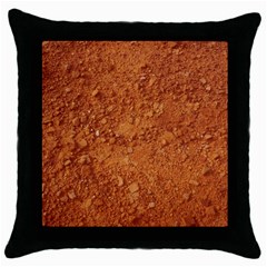 Orange Clay Dirt Throw Pillow Cases (black) by trendistuff