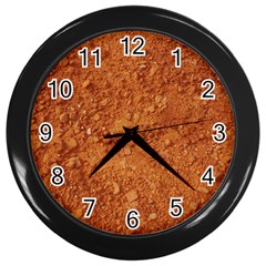 Orange Clay Dirt Wall Clocks (black) by trendistuff