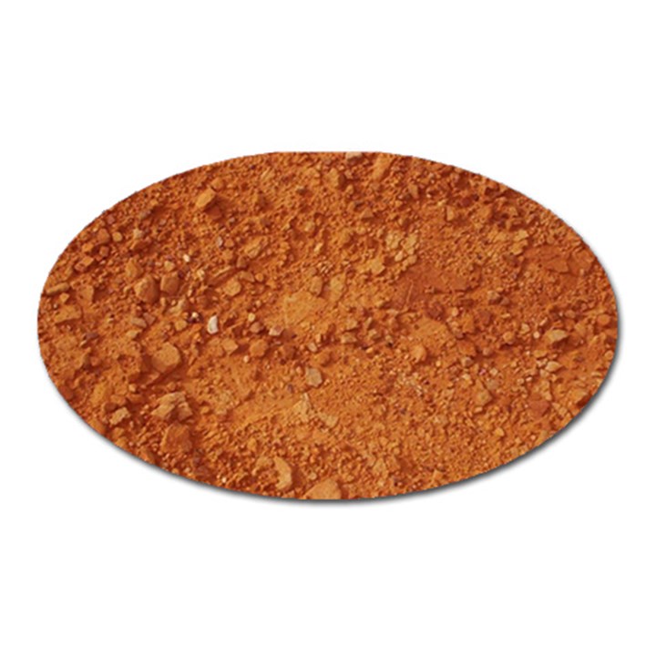 ORANGE CLAY DIRT Oval Magnet