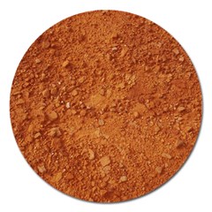 Orange Clay Dirt Magnet 5  (round) by trendistuff