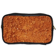 Orange Clay Dirt Toiletries Bags by trendistuff