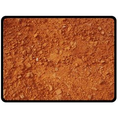 Orange Clay Dirt Fleece Blanket (large)  by trendistuff