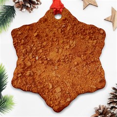 Orange Clay Dirt Ornament (snowflake)  by trendistuff