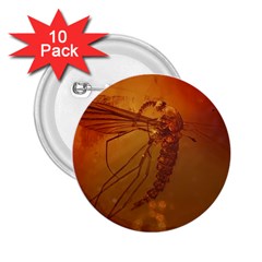 MOSQUITO IN AMBER 2.25  Buttons (10 pack) 