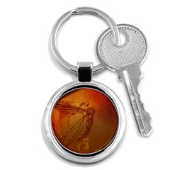 Mosquito In Amber Key Chains (round)  by trendistuff