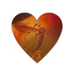 Mosquito In Amber Heart Magnet