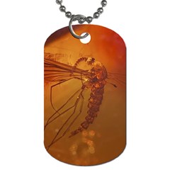 MOSQUITO IN AMBER Dog Tag (One Side)