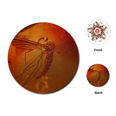 MOSQUITO IN AMBER Playing Cards (Round) 