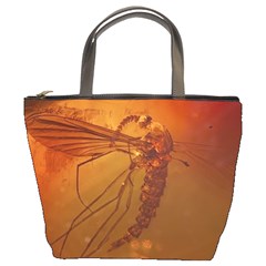 Mosquito In Amber Bucket Bags by trendistuff