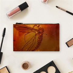 Mosquito In Amber Cosmetic Bag (small)  by trendistuff