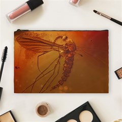 Mosquito In Amber Cosmetic Bag (large)  by trendistuff