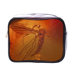 Mosquito In Amber Mini Toiletries Bags by trendistuff