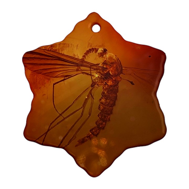 MOSQUITO IN AMBER Ornament (Snowflake) 