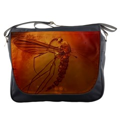 Mosquito In Amber Messenger Bags by trendistuff