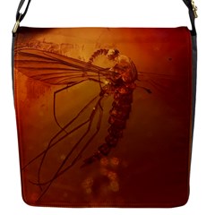 Mosquito In Amber Flap Messenger Bag (s) by trendistuff