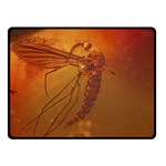 MOSQUITO IN AMBER Double Sided Fleece Blanket (Small) 