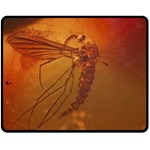 MOSQUITO IN AMBER Double Sided Fleece Blanket (Medium) 