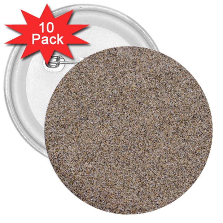 LIGHT BEIGE SAND TEXTURE 3  Buttons (10 pack) 