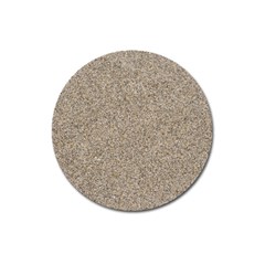 Light Beige Sand Texture Magnet 3  (round) by trendistuff