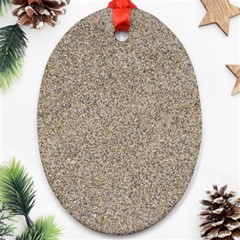 Light Beige Sand Texture Oval Ornament (two Sides) by trendistuff