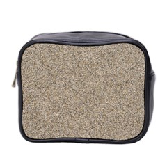 Light Beige Sand Texture Mini Toiletries Bag 2-side by trendistuff